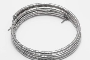 Multi-strand silver-toned necklace
