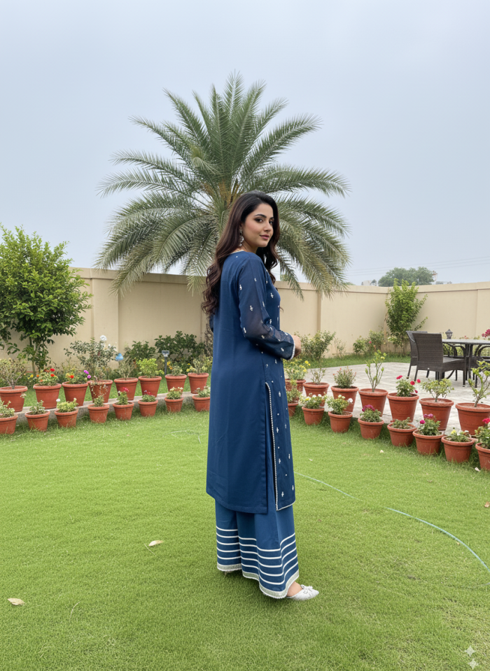 Embroidered Organza 3-Piece Suit Dress - Image 2