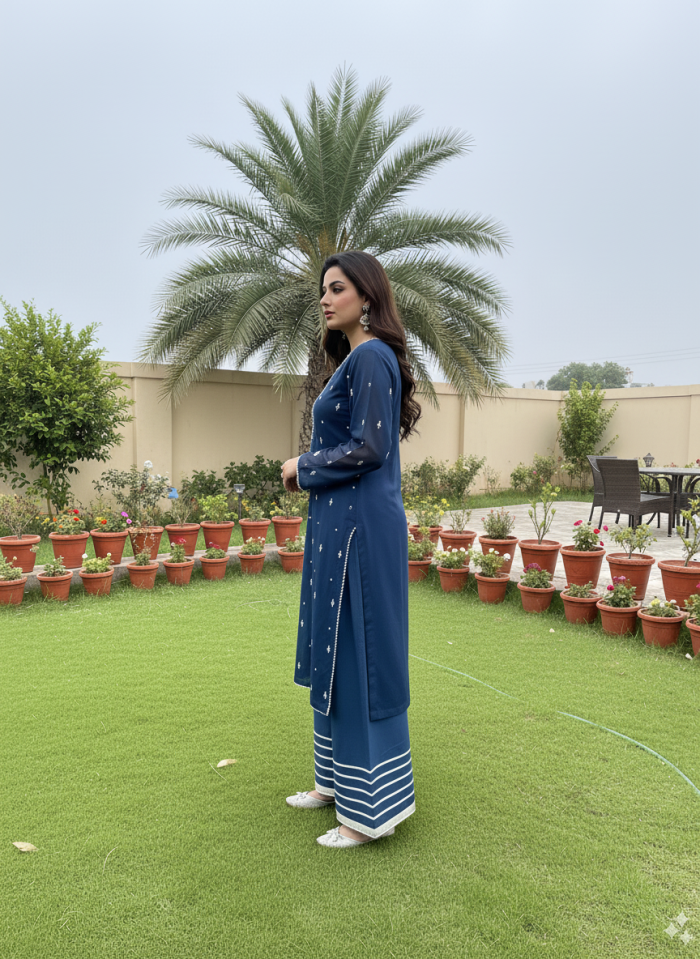 Embroidered Organza 3-Piece Suit Dress - Image 3