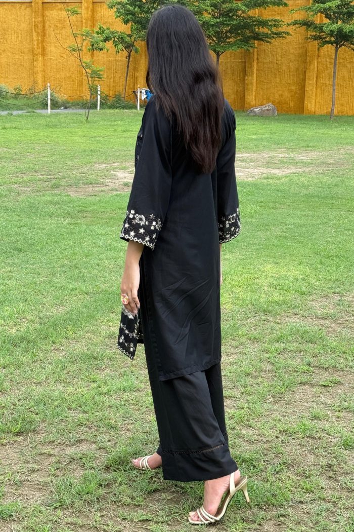 Floral Embroidered 3-Piece Cotton Dress - Image 6