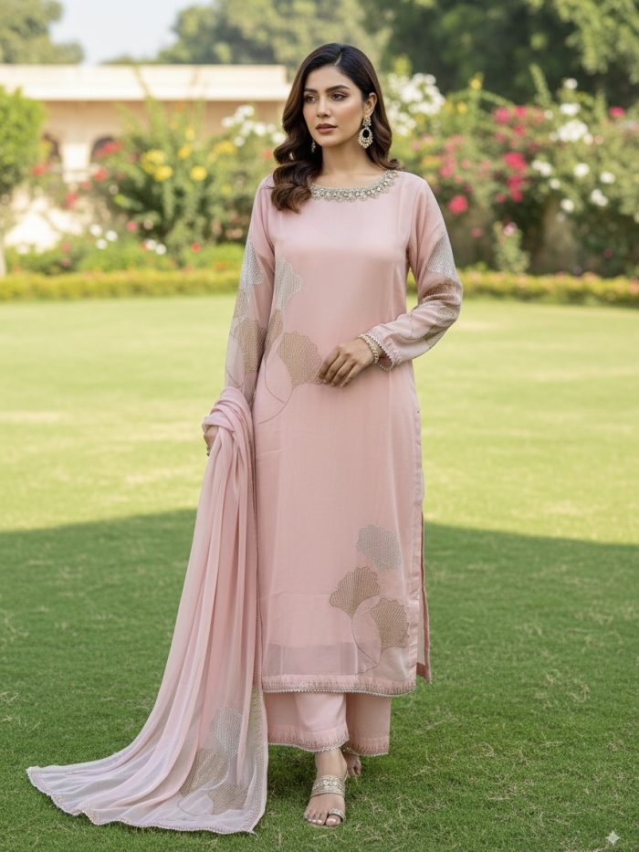 Lavish Chiffon 3-Piece Dress