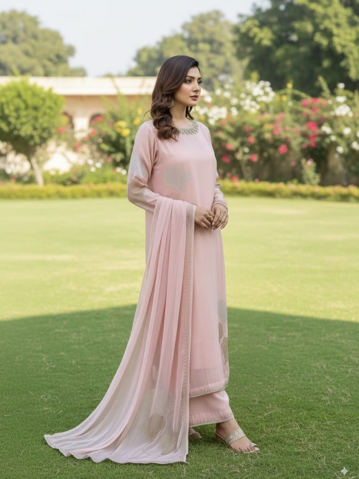 Lavish Chiffon 3-Piece Dress - Image 2