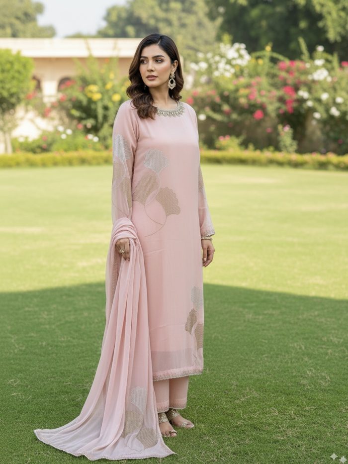 Lavish Chiffon 3-Piece Dress - Image 3
