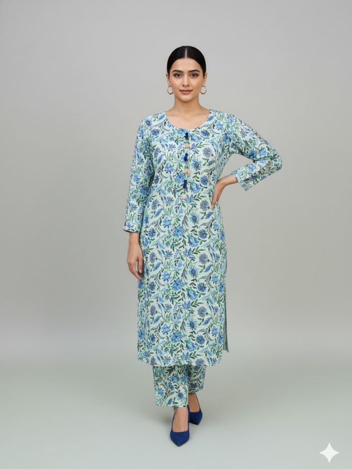 Printed Khaddar 2-Piece Dress