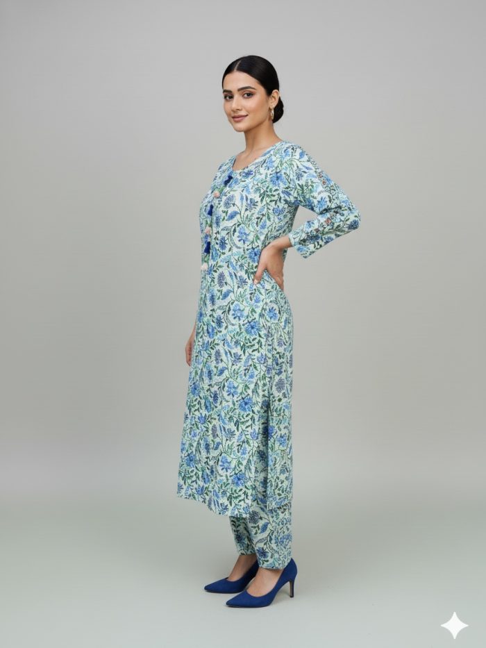 Printed Khaddar 2-Piece Dress - Image 2